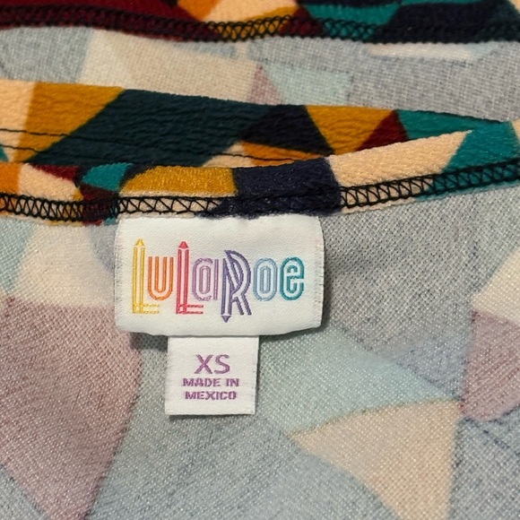 LuLaRoe Multi Color Patterned Swing Midi Dress - Picture 4 of 5